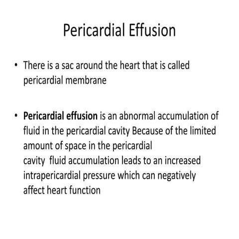 Pericardial effusion