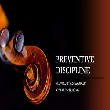 PREVENTIVE DISCIPLINE