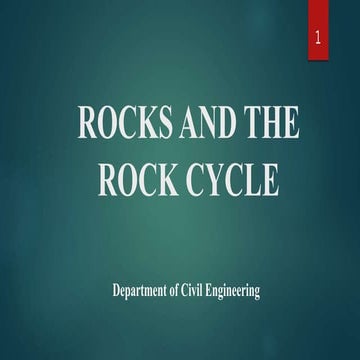 Rock and the Rock Cycle