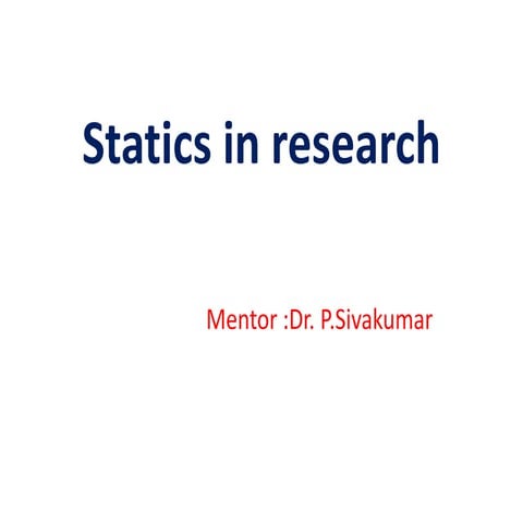 statics in research