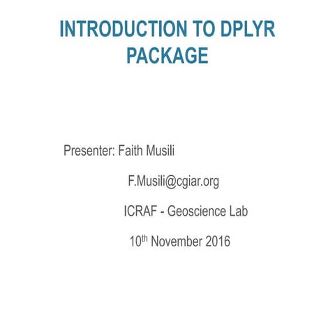 R brownbag seminar 2.3