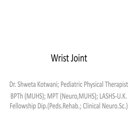 Wrist Joint