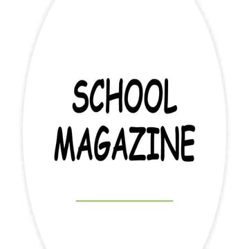 school magazine