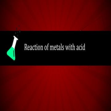 Reaction of acids 