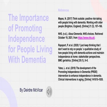 Importance of Maintaining Independence for People Living With Dementia ...