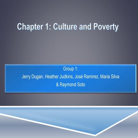 Relationship of Culture and Poverty in Education