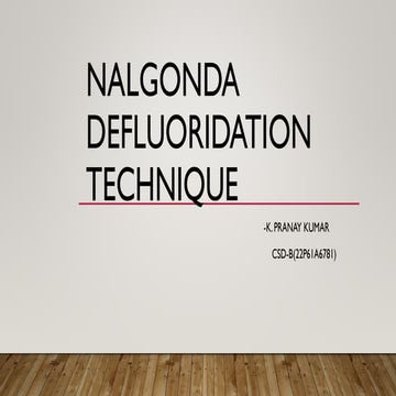 Presentation (2).pdf defluoridation | PDF