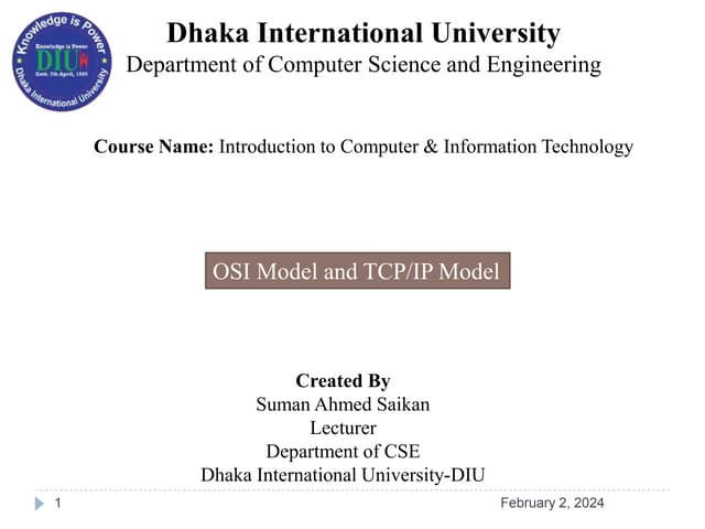 Osi Model Vs Tcp Ip Model Difference Between Them Pptx Osi Model Vs Tcp Ip Model Difference Between Them Pptx