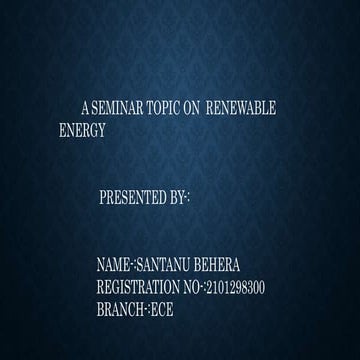 Renewable Energy Solutions for Building a Sustainable Future | PDF