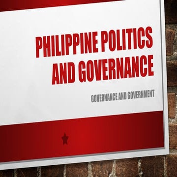 Philippine Politics and Governance Lesson 1 | PPTX
