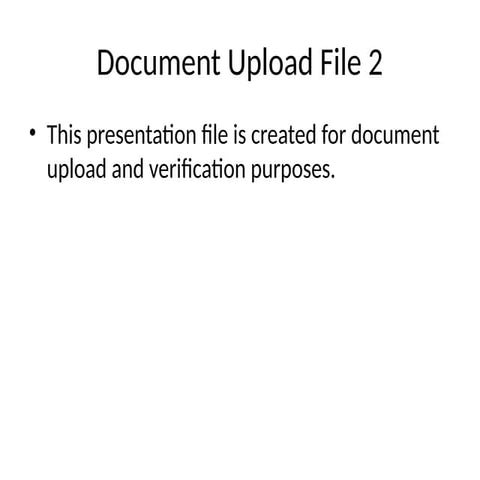 Document Upload and Verification Process Overview Presentation | PPTX
