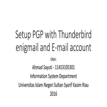 Enigmail tutorial using pgp thunderbird