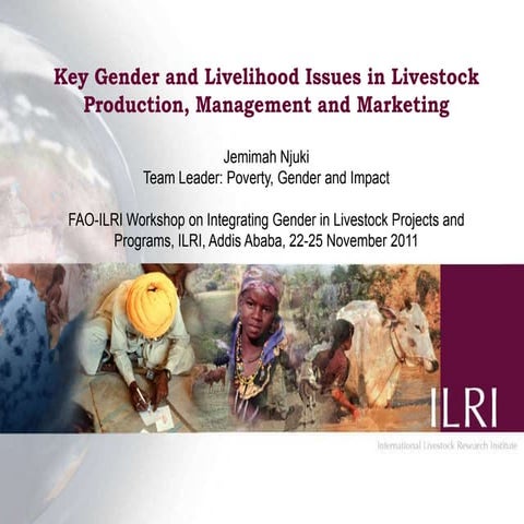 Key livelihood and gender issues in livestock | PPTX