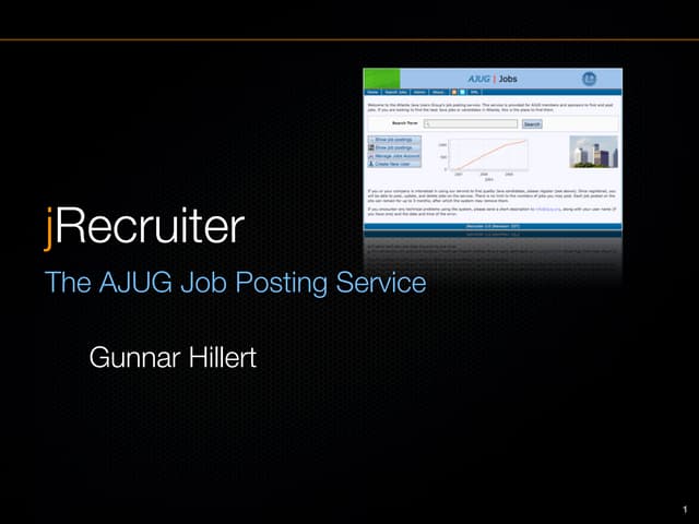 jRecruiter - The AJUG Job Posting Service