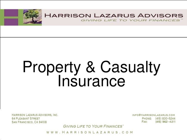 Property and Casualty Insurance