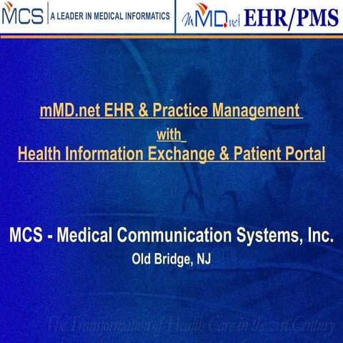 Presentation 2010 mMD EMR\\EHR