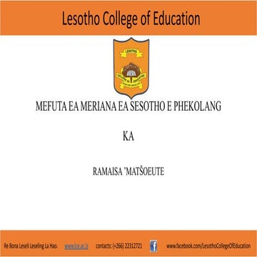 Meriana ea Sesotho e phekolang