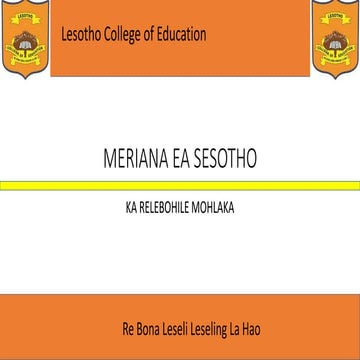 MERIANA EA SESOTHO