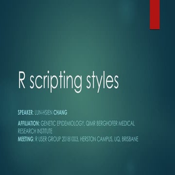 R scripting styles | PPT