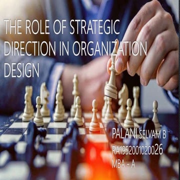 THE ROLE OF STRATEGIC DIRECTION IN ORGANIZATIONAL DESIGN | PDF