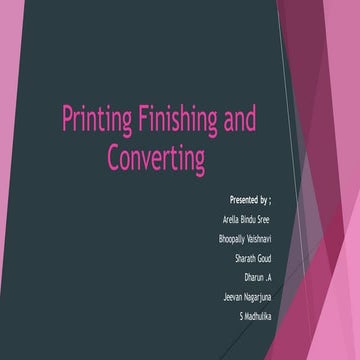 Presentation on print finishing and converting operations