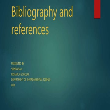 BIBLIOGRAPHY AND REFRENCE