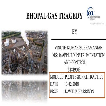 BHOPAL GAS TRAGEDY | PPTX