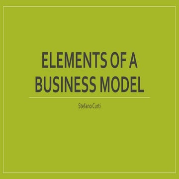 Elements of a Business Model | PPTX