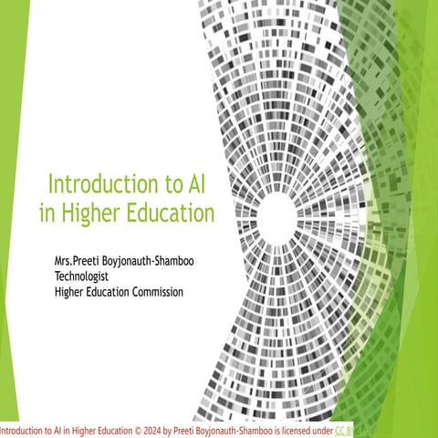 Introduction to ArtificiaI Intelligence in Higher Education