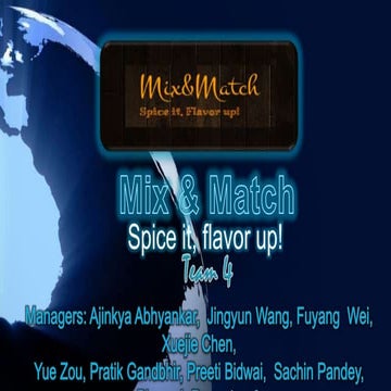 Presentation of a Restaurant Project for Coursework