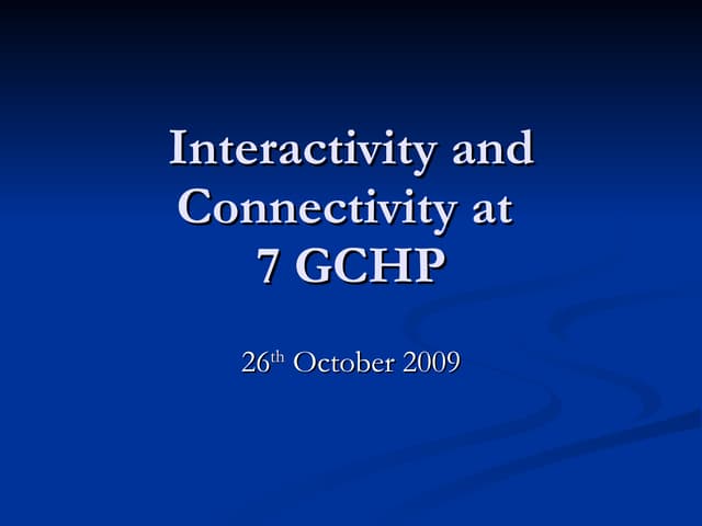Interactivity and connectivity | PPT