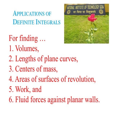 Application Of Definite Integral