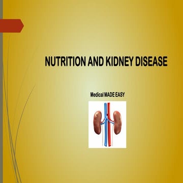 NUTRITION AND KIDNEY DISEASE
