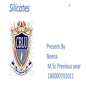 Silicates