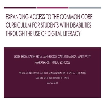 Digital Literacy in Narragansett Schools