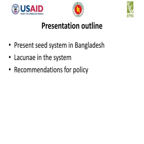 Towards innovation and growth in Bangladesh’s seed sector by Firdousi Naher