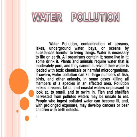water pollution