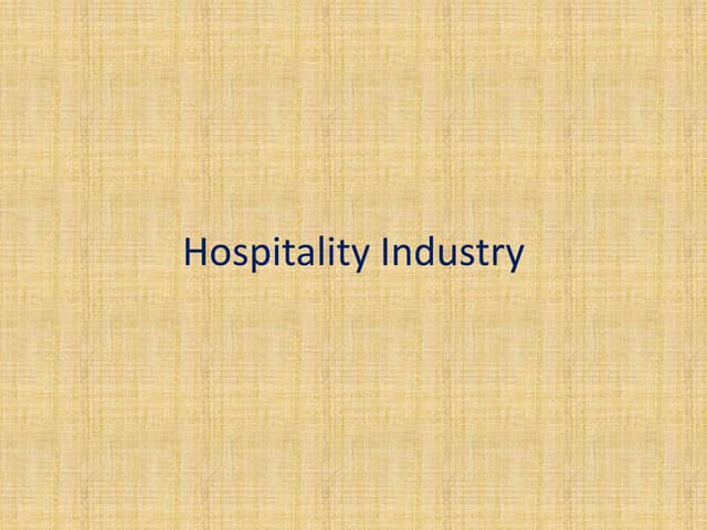 hospitality industry india