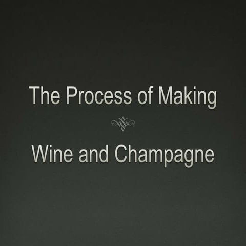 The Process of Making Wine and Champagne