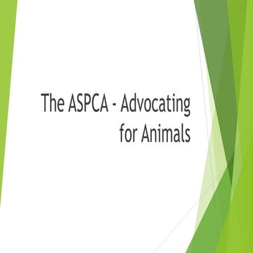 ASPCA Stance on Pet Overpopulation | PPTX