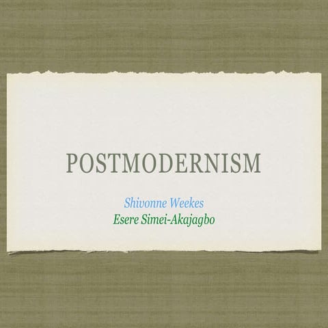 Postmodernism