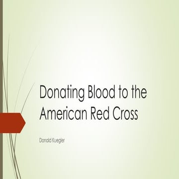 Donating Blood to the American Red Cross 