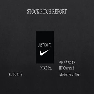Nike Stock Pitch: Analysis and Valuation