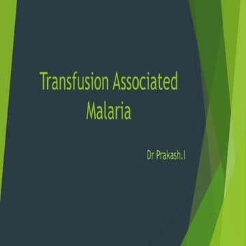 transfusion associated malaria in neonates