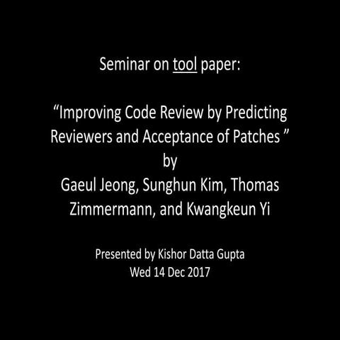 Code review prediction