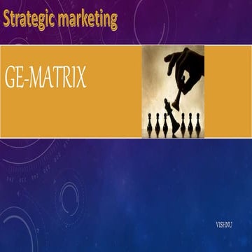 GE Matrix and explanation 