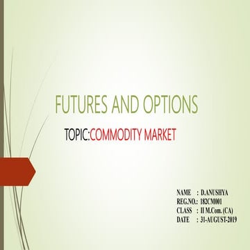 commodity market