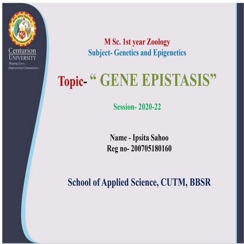 Gene Epistasis