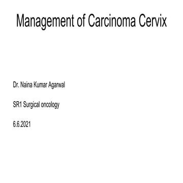 management of carcinoma cervix- 2021