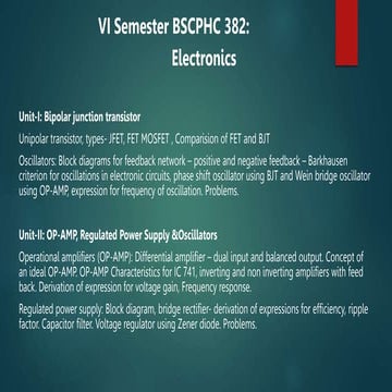 Linear Integrated Circuit applications pre